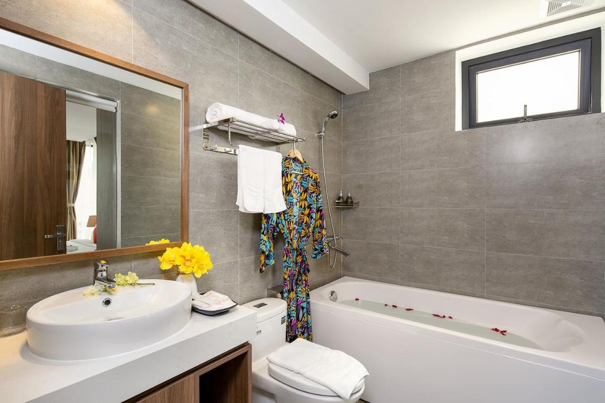 Amunra Ocean Hotel room interior in An Thuong