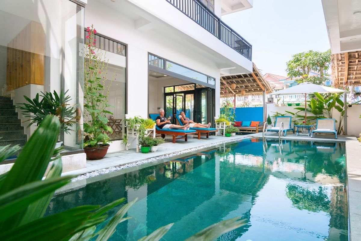 An Bang Beach Dolphin Homestay exterior in An Bang Beach