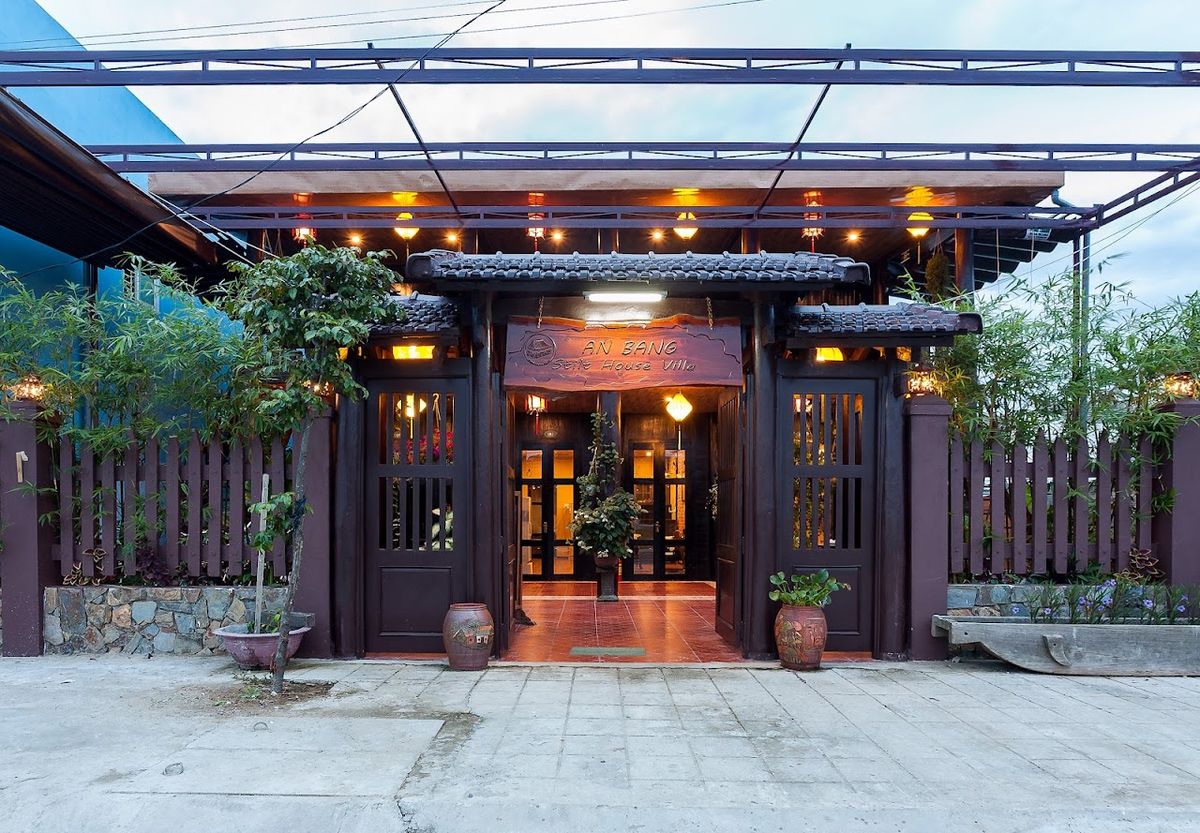 An Bang Stilt House Villa exterior in An Bang Beach