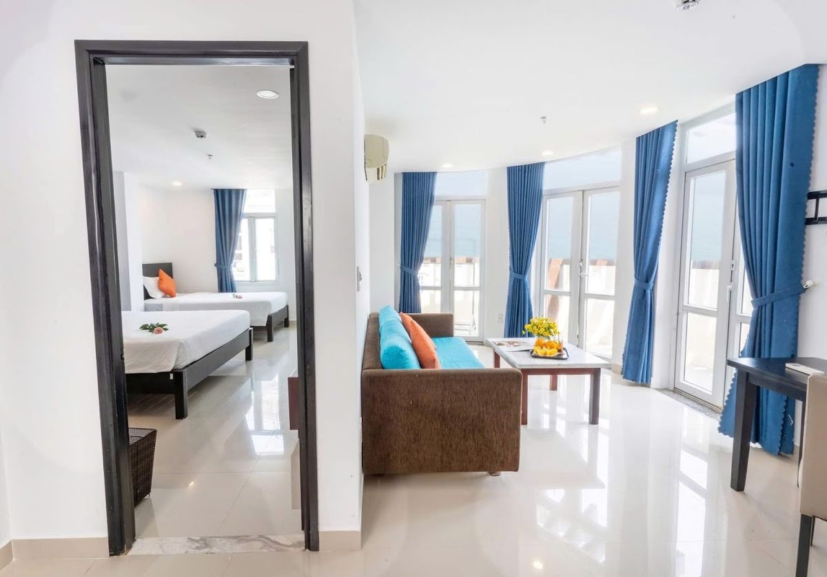 Harbor Hotel room interior in An Thuong