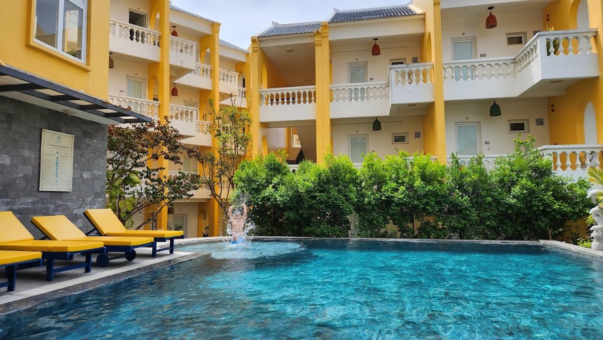 Hoi An Aurora Riverside Hotel exterior in Hoi An Old Town