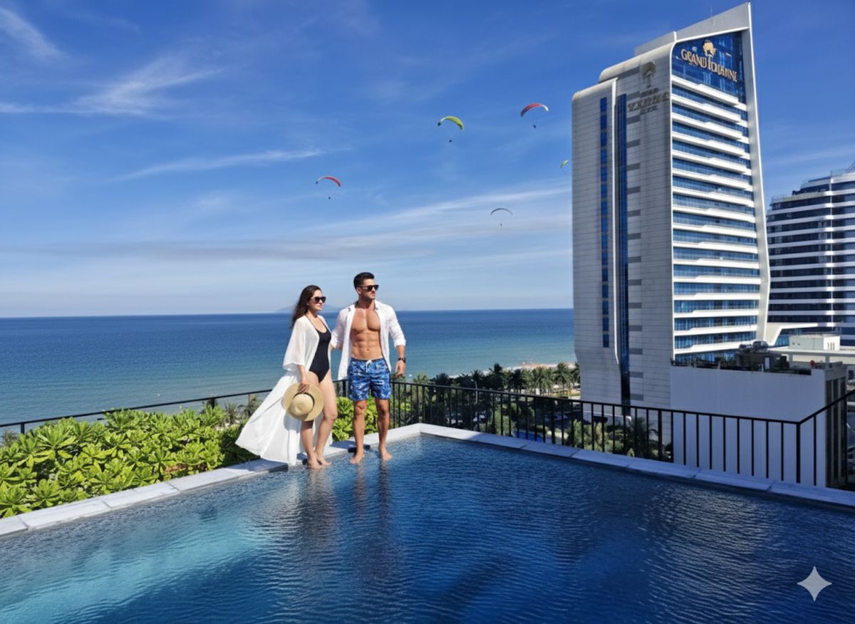 JBAY Beachfront Boutique Hotel Da Nang exterior in My Khe Beach