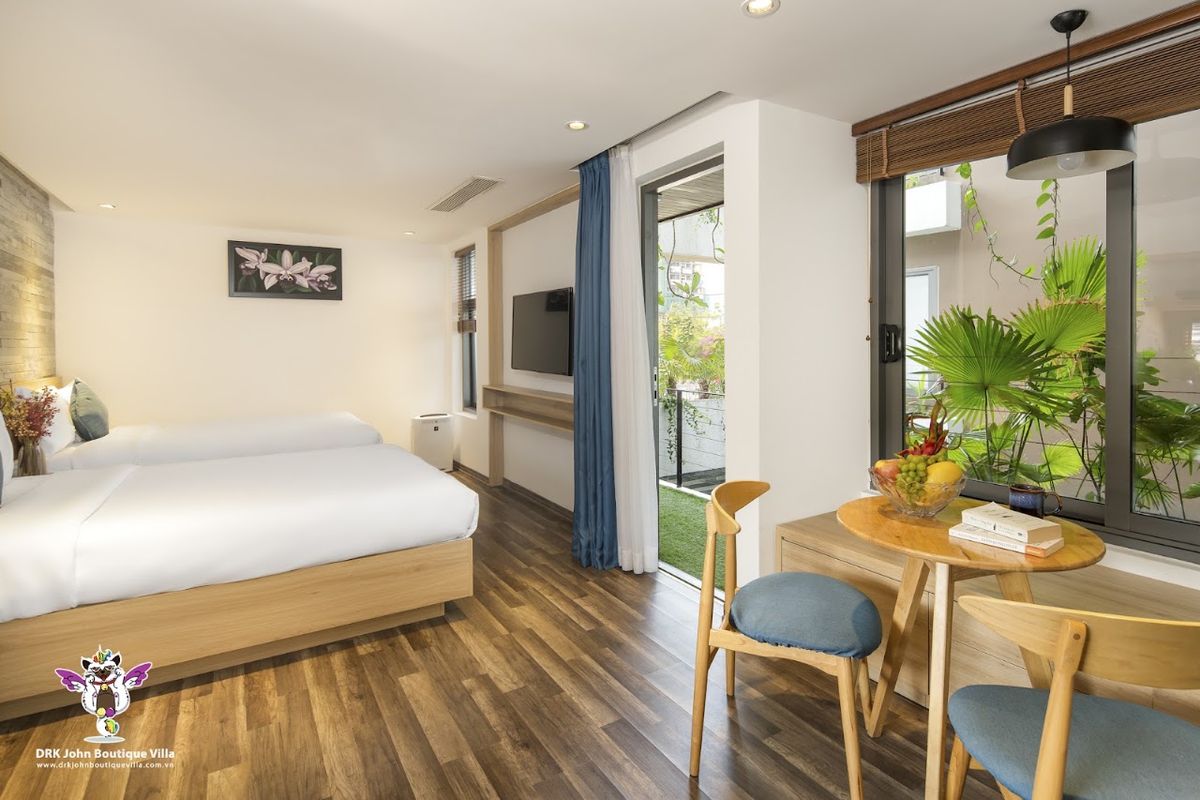 John Boutique Villa pool and grounds in Hoi An Old Town