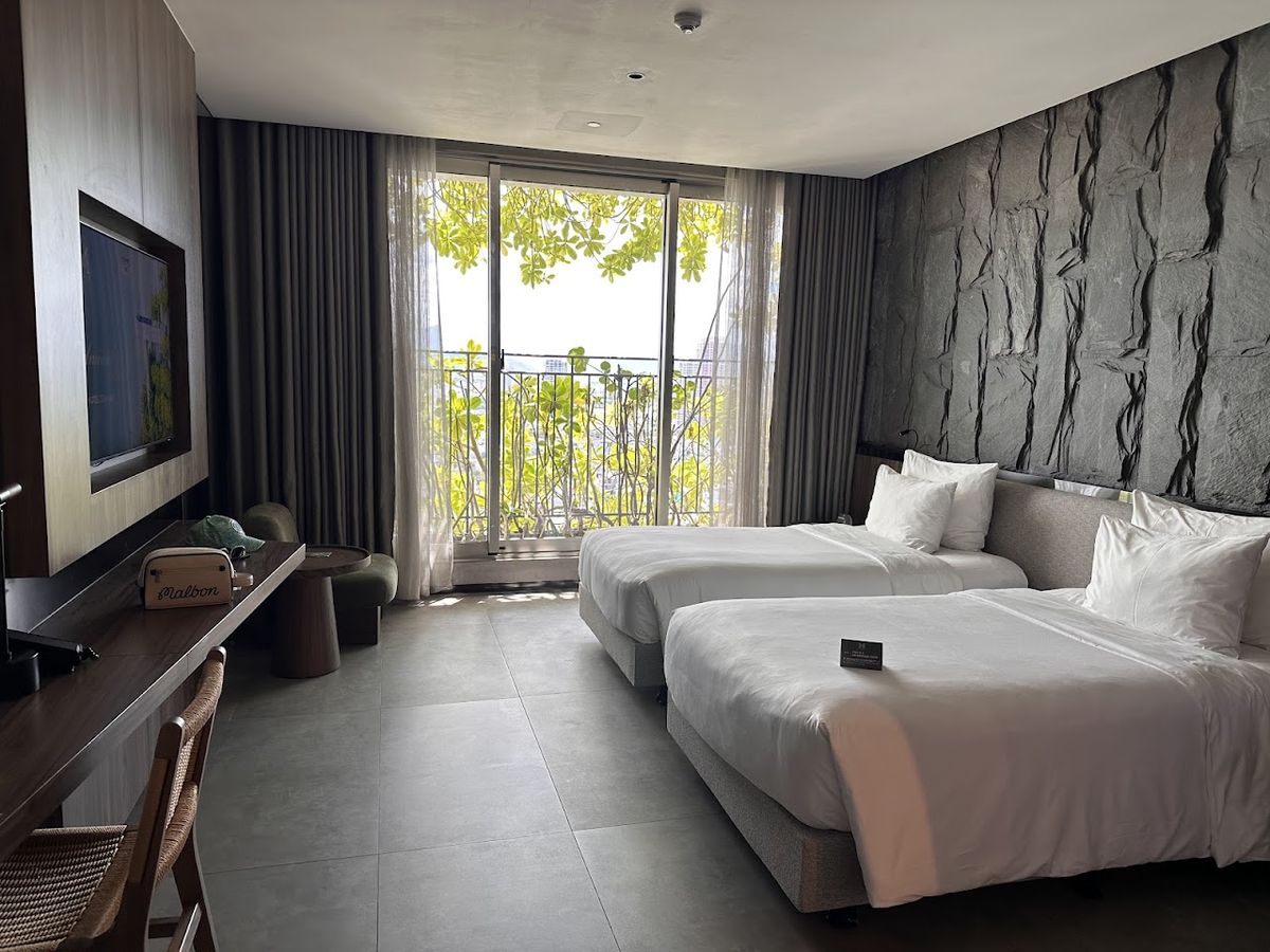 M Hotel Da Nang pool and grounds in My Khe Beach