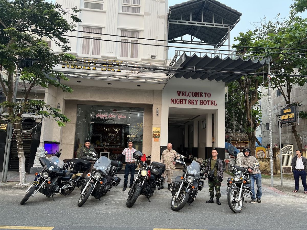 Night Sky Hotel exterior in Da Nang City Centre