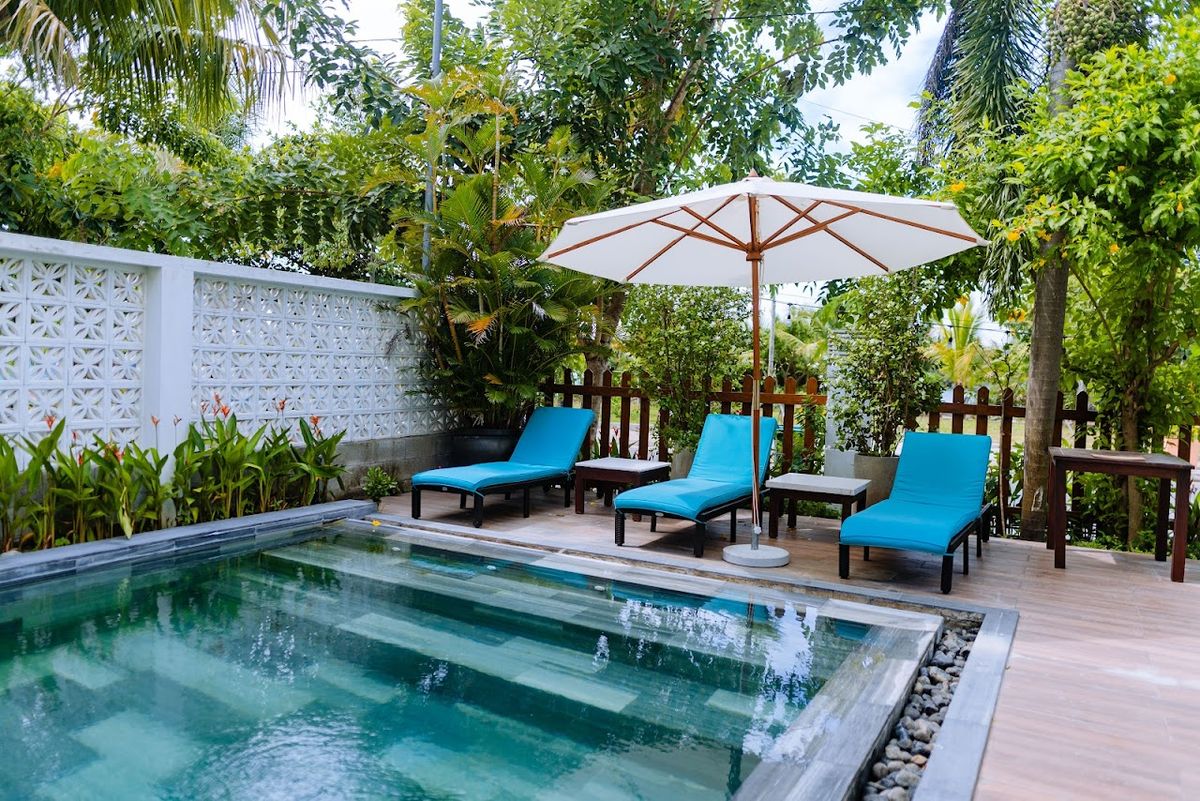 Palm River Boutique room interior in Cua Dai