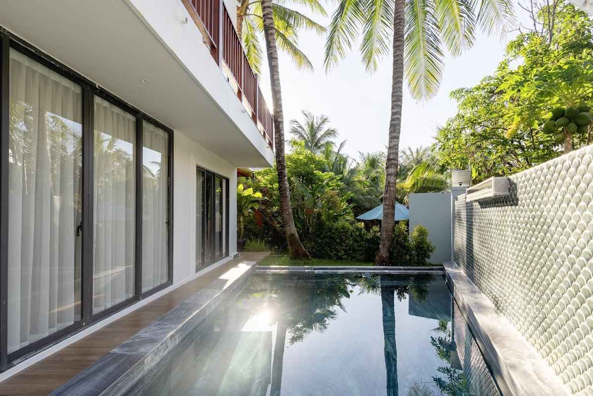 Shoreline Stay room interior in An Bang Beach