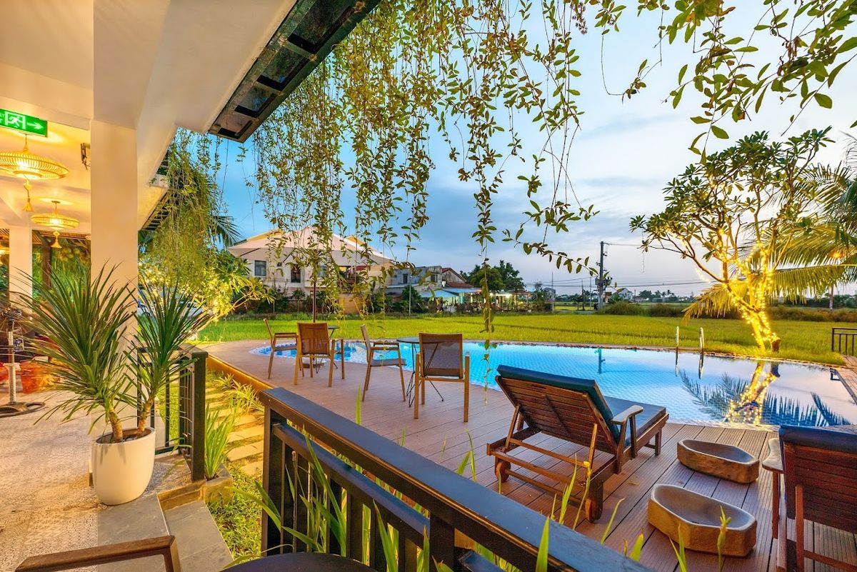 Sunkissed Paddy Hoi An Villa room interior in Cua Dai